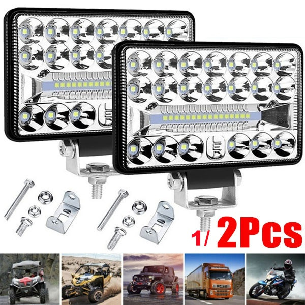 2/1Pcs Spot LED Light Work Bar Lamp Driving Fog Offroad ATV SUV