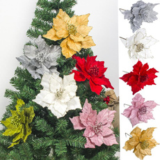 Beautiful, simulationleave, Flowers, Christmas