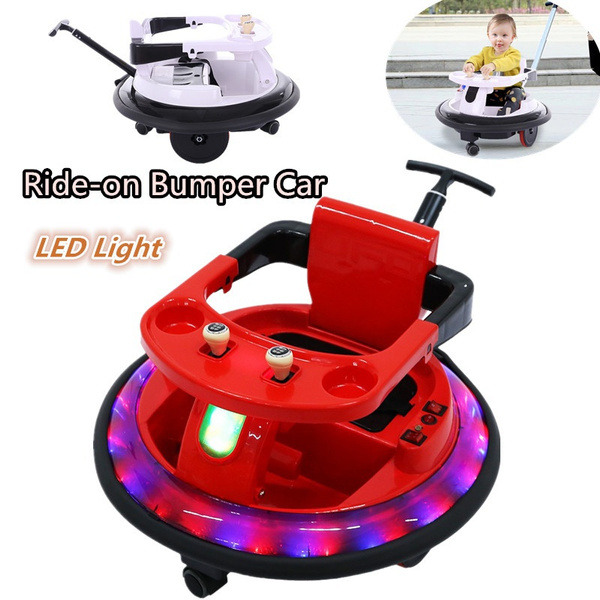 6V Battery-Powered With Light Gift Ride On Bumper Car Toy For Toddlers Aged 1.5 