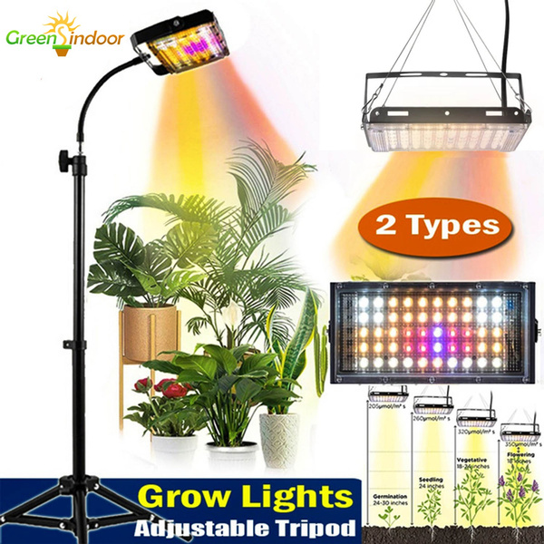 GREENSINDOOR 2 Types Grow Light with Stand Full Spectrum LED Floor ...
