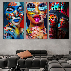 art, Home Decor, Portrait, Abstract Oil Painting