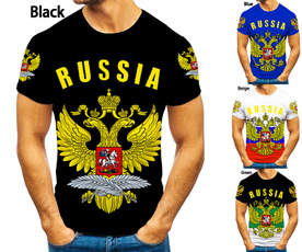 russiaflageagle, Summer, Funny T Shirt, 3dmentshirt