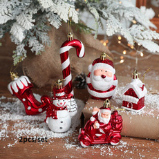 snowman, Star, Christmas, Tree