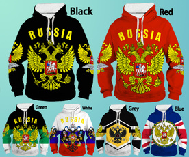 russiaflageagle, 3D hoodies, trending, Hoodies