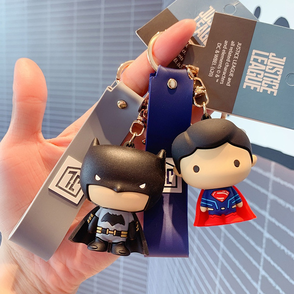 New Justice League Keychain Car Pendant Cartoon Batman Superman Figurine  Key Chain Wonder Woman Doll Bags Pendant Car Ornament Creative Gift | Wish