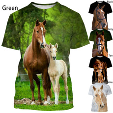 Mens T Shirt, horse, Fashion, Summer