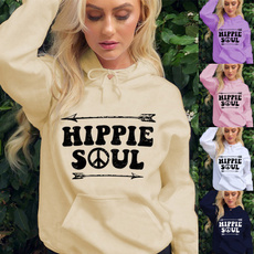 autumnwinter, hippiesoulsweatshirt, Casual Hoodie, cute