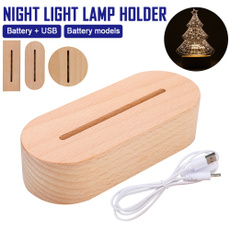 Night Light, Romantic, Wooden, ledlampbase