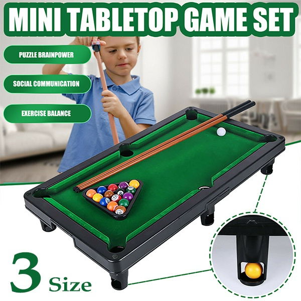 Billiard Table, Mini Pool Table, Tabletop Snooker Game Set Portable