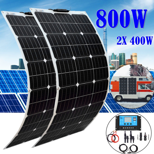 Flexible Solar Panel 100W Monocrystalline Off Grid 12V Battery Charger RV Boat 