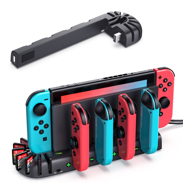 Switch Controller Charging Dock Station Compatible with Nintendo Switch &  OLED Model Joycons, KDD Switch Controller Charger Dock Station with  Upgraded