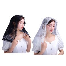 Fashion, Head, churchveil, lacetulle