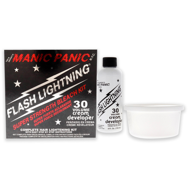 Manic Panic Flash Lightning® Bleach Kit - 30 Volume Cream Developer –  LOUD PIZZA RECORDS