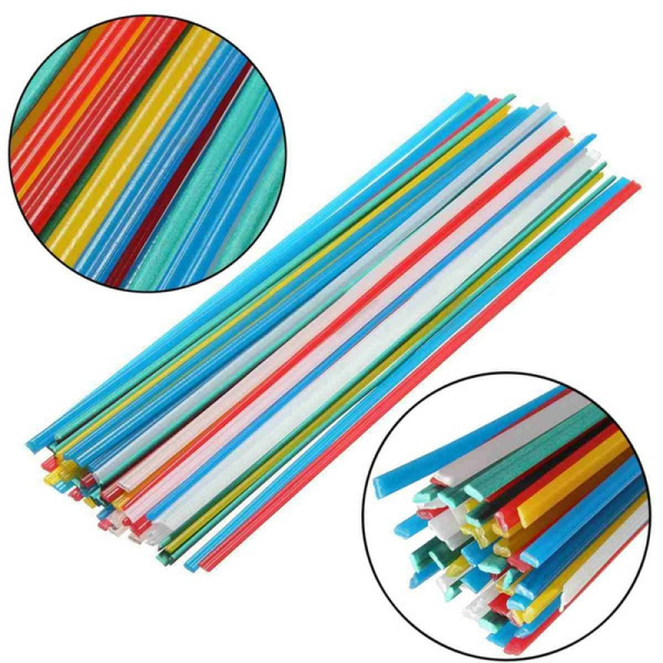 50pcs 25cm Plastic Welding Rods Welder-Sticks with Corrosion Resistance Blue/Whi 50pcs 25cm Plastic Welding Rods Welder-Sticks with Corrosion Resistance Blue/Whi