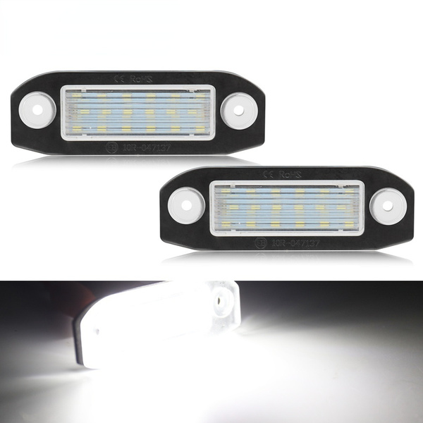 Auto car led headlights Super Bright licenseplate lamp 1Pieces LED Car  Number License Plate Lights Accessories Lamps Canbus 12V For Volvo C30 C70  S40 S60 S80 V70 V60 V50 XC60 XC70 XC90
