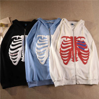 skeleton sweatshirt zip up