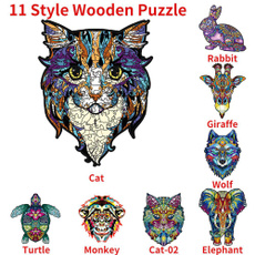 woodenpuzzleblock, animalpuzzle, Colorful, Gifts