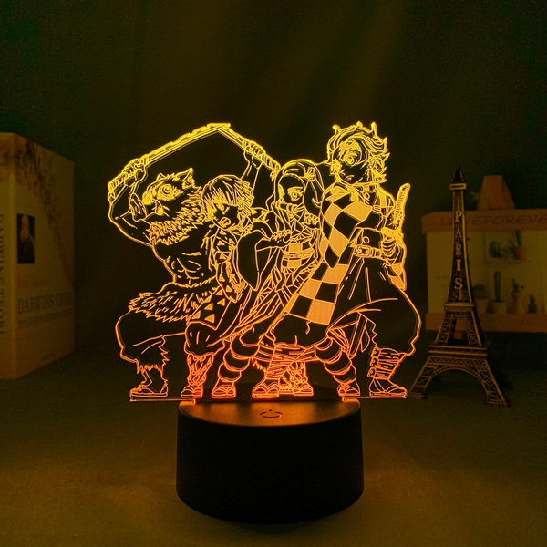 Demon Slayer Led 3d Lamp Lllusion Light Desk Lamp Japanese Anime Light For  Child Bedroom Decor Night Light Birthday Gift Manga Gadget