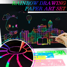 rainbow, art, Gifts, a4scratchdrawingpaper