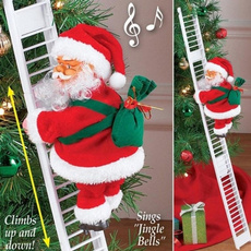 Christmas, stair, Santa Claus, Tree