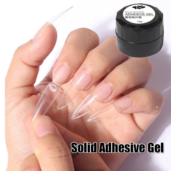 Solid Tips Gel Nail Polish Stick Adhesive Glue Gel Stick Tips Clear UV Gel  8ml