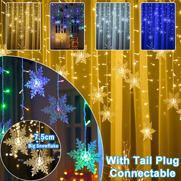 snowflake light curtain