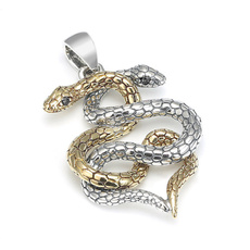 Pendant, Party Necklace, Jewelry, doublesnakenecklace