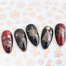 nail decoration, Christmas, snowmannailsticker, snowflakesticker