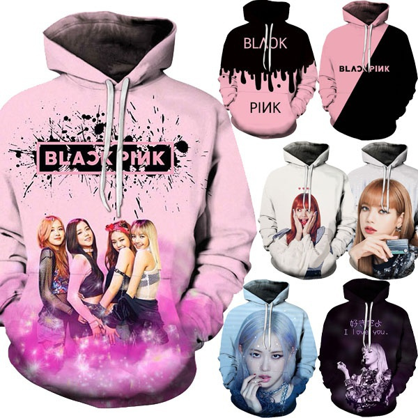 Black pink cheap hoodie kpop