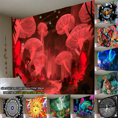 tapestrywallmap, art, Home Decor, Mushroom