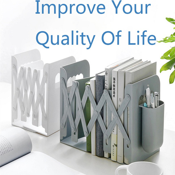 1pc Retractable Bookends for Shelves Book Support Stand Adjustable ...