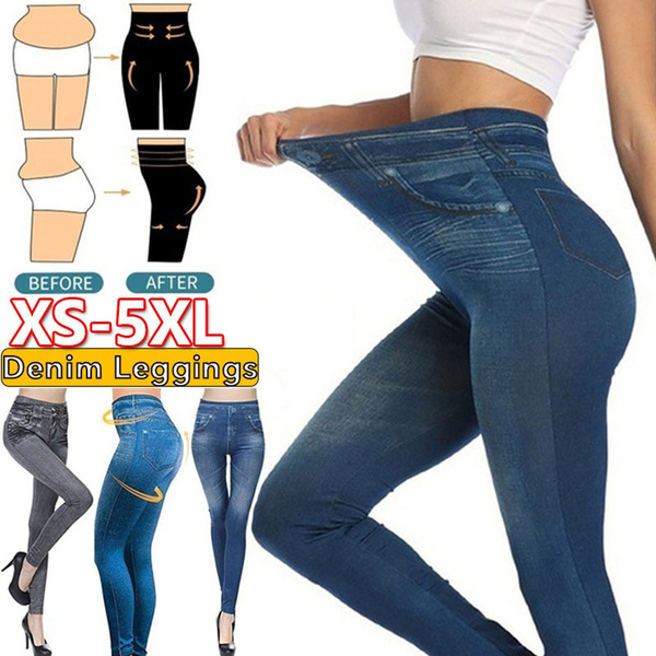 Plus size leggings outlet that look like jeans