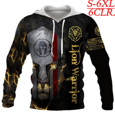 3D hoodies, Men's Hoodies & Sweatshirts, lionhoodie, Winter