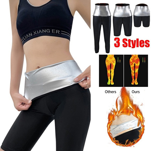 Women Slimming Short Pants Thermal Polymer Weight Loss Thermo Shapers Hot  Sweat Body Shaper Yoga Pants Fat Burner Workout Capris