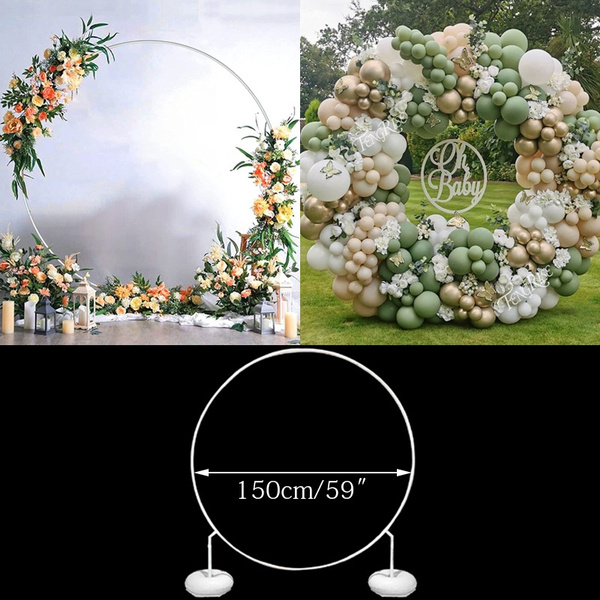 59inch Circle Wedding Arch with Stand Round Balloon Column Stand Kit