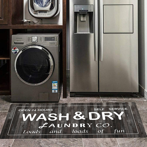 Modern Farmhouse Floor Rug Laundry Room Rug Runner Non Slip Laundry