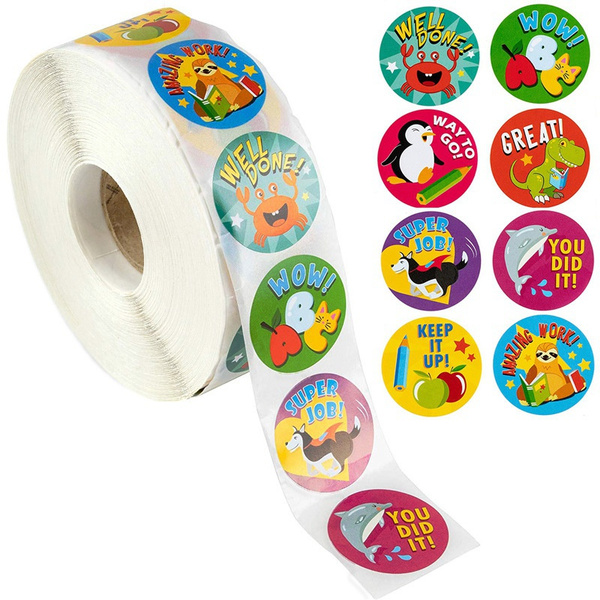 100pcs Reward Stickers Encouragement Sticker Roll for Kids Motivational ...