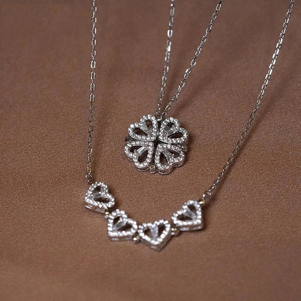 Clover Necklace - 925 Silver - Zircon