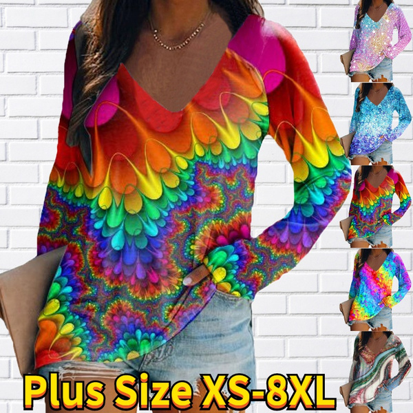 Rainbow plus hot sale size tops