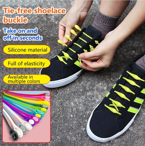 （2pcs/12pcs）/lot Silicone Shoelaces Round Elastic Shoe Laces Special No ...