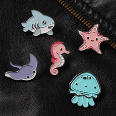 Shark, pinsset, Jewelry, starfish