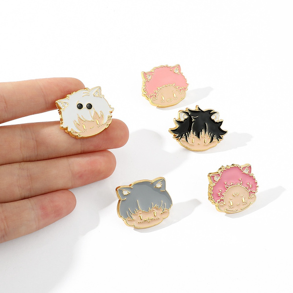 Manga Jujutsu Kaisens Enamel Pin Cartoon Kawaii Gojo Satoru Fushiguro
