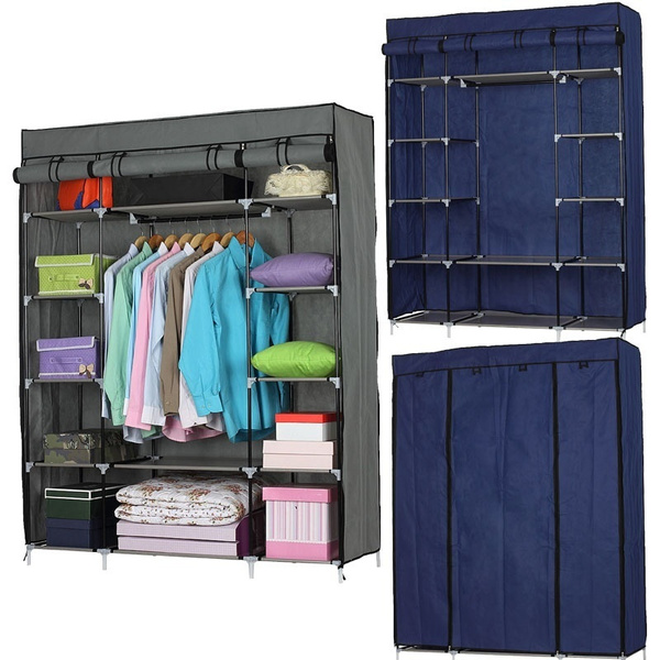 Portable 5-Layer 12-Compartment Closet Non-woven Fabric Wardrobe ...