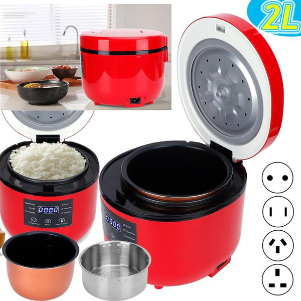 Rice Cooker 2L Desugar Cooking Pot Non Stick Electric 400W Keep Warm