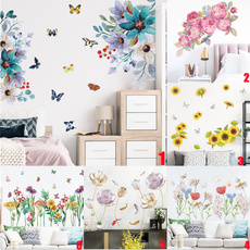 PVC wall stickers, greenplantssticker, Flowers, Home & Living