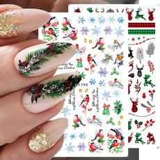 nail decoration, nail decals, art, Winter