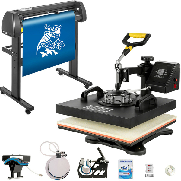 5in1 Heat Press 15x15 28 Vinyl Cutter Plotter T-shirt Sticker Print Usb  Port