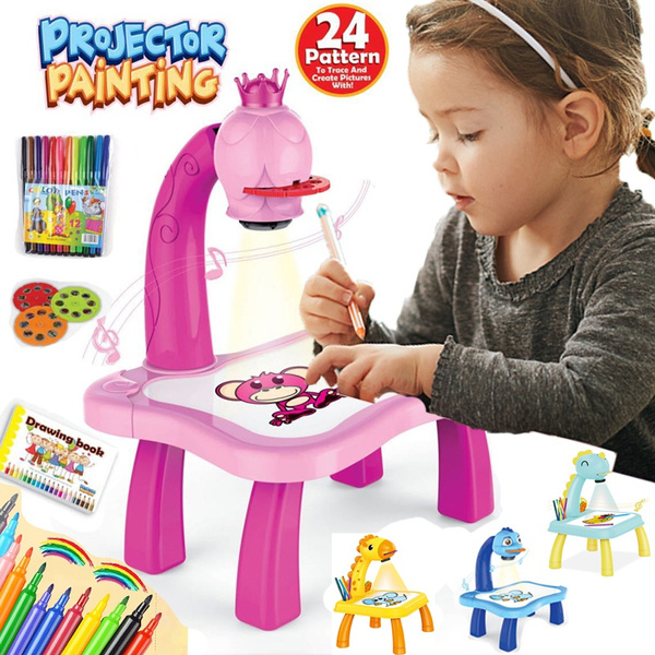 Kid Toys,Drawing Projector Table For Kids Trace and Draw Projector