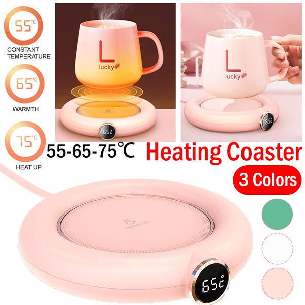 3 Temperatures Adjustable Heating Coaster Cup Warmer Pad Fast