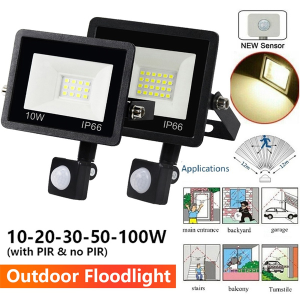 10w 12v led flood light with pir motion detector